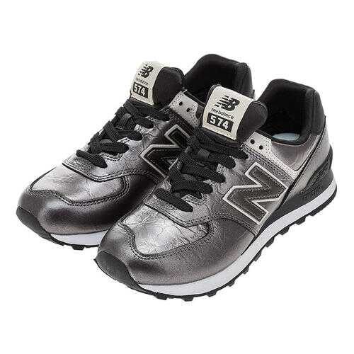 Кроссовки женские New Balance WL574WNF/B серебристые/черные 9.5 US в Конверс