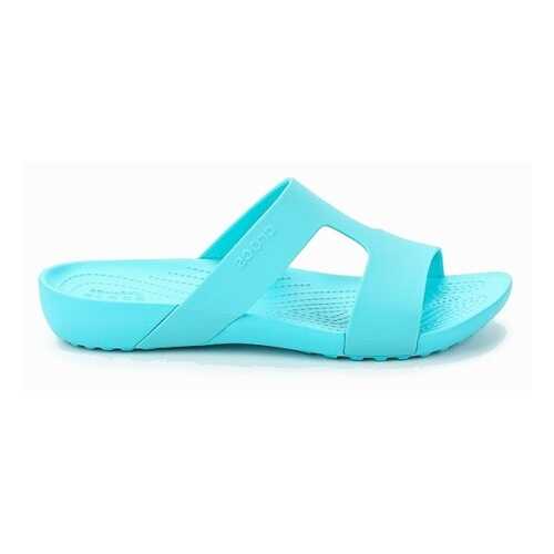 Шлепанцы женские Crocs Crocs serena slide w-1 голубые 37.5 RU в Конверс